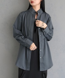 &g'aime | 【&g’aime】ドロストリングスタンドカラーシャツ　DRAWSTRING STANDCOLLAR SHIRT(シャツ/ブラウス)
