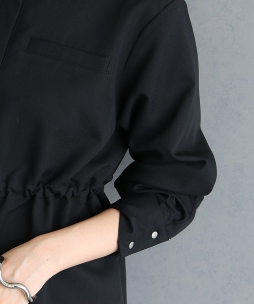 アンジェム / DRAWSTRING STANDCOLLAR SHIRT &g'aime（アンジェム）の「【&g'aime】ドロストリングスタンド