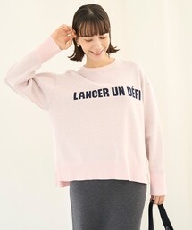 スポンジニット ロゴジャガード