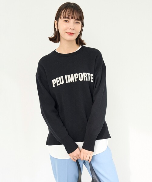 【洗える】スポンジニット ロゴジャガード UNFILO｜【洗える】スポンジニット ロゴジャガード | Rakuten