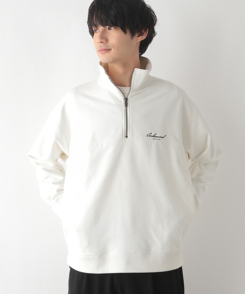 GLOBAL WORK（グローバルワーク）の「乾きやすいスウェット/ハーフZIP/裏毛/116254（スウェット・メンズ・グレー/ホワイト/ダークグリーン/ダークブラウン・MEDIUM/SMALL/LARGE/X-LARGE）」の5枚目の写真