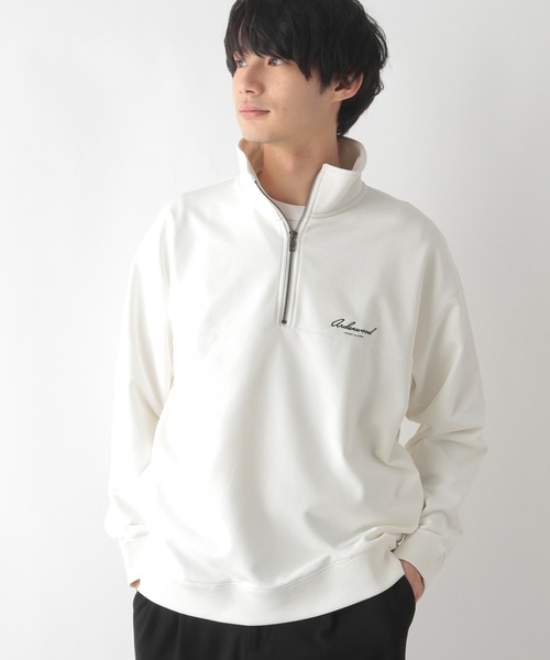 GLOBAL WORK（グローバルワーク）の「乾きやすいスウェット/ハーフZIP/裏毛/116254（スウェット・メンズ・グレー/ホワイト/ダークグリーン/ダークブラウン・MEDIUM/SMALL/LARGE/X-LARGE）」の6枚目の写真