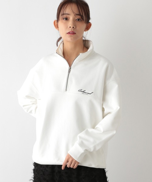 GLOBAL WORK（グローバルワーク）の「乾きやすいスウェット/ハーフZIP/裏毛/116254（スウェット・メンズ・グレー/ホワイト/ダークグリーン/ダークブラウン・MEDIUM/SMALL/LARGE/X-LARGE）」の10枚目の写真