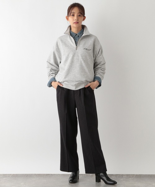 GLOBAL WORK（グローバルワーク）の「乾きやすいスウェット/ハーフZIP/裏毛/116254（スウェット・メンズ・グレー/ホワイト/ダークグリーン/ダークブラウン・MEDIUM/SMALL/LARGE/X-LARGE）」の18枚目の写真