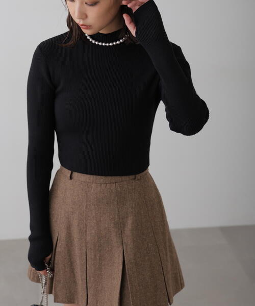 FREE'S MART(フリーズマート)の「◆〈洗える〉マシンウォッシャブルハイネックショート丈ニット(ニット/セーター・レディース・ブラック/グレー/ブルー/ホワイト・FREE)」の6枚目の写真