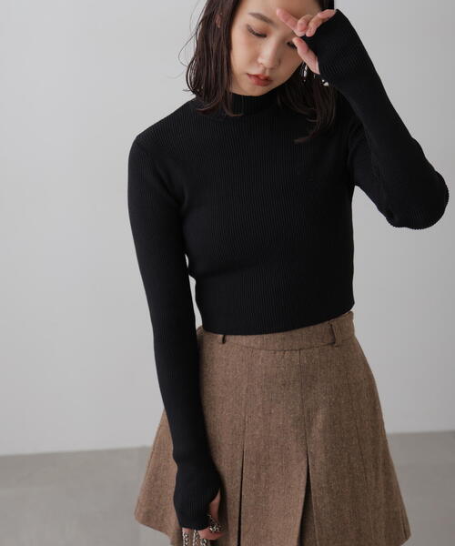 FREE'S MART(フリーズマート)の「◆〈洗える〉マシンウォッシャブルハイネックショート丈ニット(ニット/セーター・レディース・ブラック/グレー/ブルー/ホワイト・FREE)」の9枚目の写真