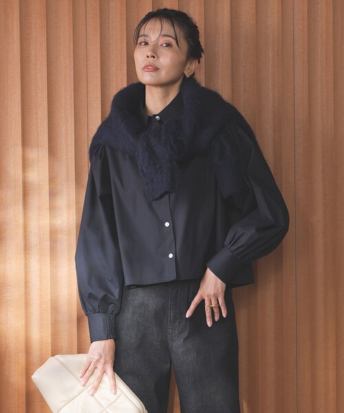 【洗える】アルパカシャギー ロングニット 洗える】アルパカシャギー ロングニット / UNFILO