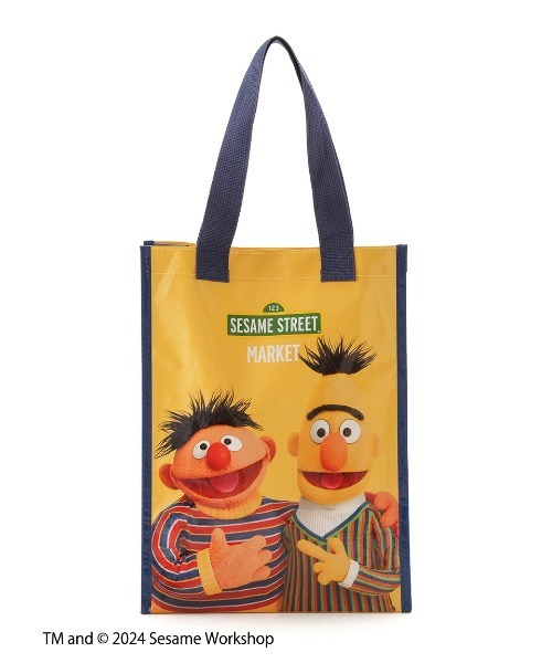 SESAME STREET(セサミストリート)の「ショッピングバッグS(エコバッグ/サブバッグ・レディース・イエロー/ライトブルー・FREE)」の3枚目の写真