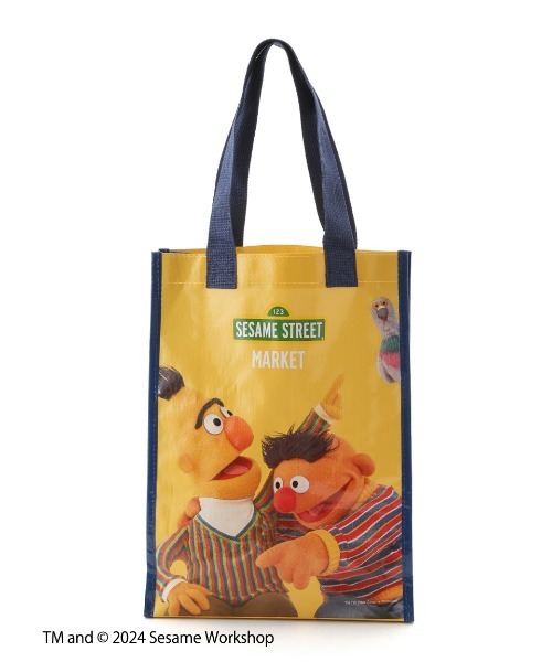 SESAME STREET(セサミストリート)の「ショッピングバッグS(エコバッグ/サブバッグ・レディース・イエロー/ライトブルー・FREE)」の4枚目の写真