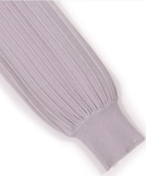 TOKYO SHIRTS（トウキョウシャツ）の「袖編地変化ニットプルオーバー（ニット/セーター・レディース・ラベンダー/ネイビー・M/L）」の4枚目の写真