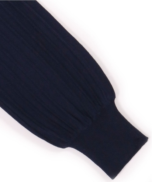 TOKYO SHIRTS（トウキョウシャツ）の「袖編地変化ニットプルオーバー（ニット/セーター・レディース・ラベンダー/ネイビー・M/L）」の6枚目の写真