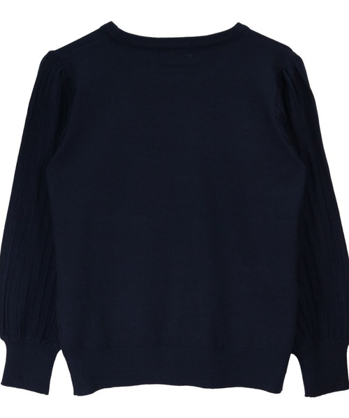 TOKYO SHIRTS（トウキョウシャツ）の「袖編地変化ニットプルオーバー（ニット/セーター・レディース・ラベンダー/ネイビー・M/L）」の5枚目の写真