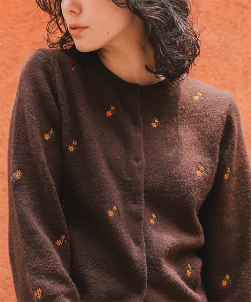 TOGA ビジュー 刺繍 デザイン アルパカ混 ウール カーディガン N696 TOGA ビジュー 刺繍 デザイン アルパカ混 ウール カーディガン N696