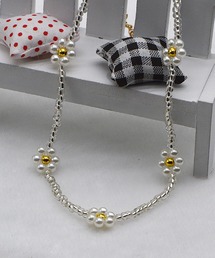 Lace Ladies（レースレディース）の「メニー フラワー ショート ビーズ ネックレス（ネックレス）」
