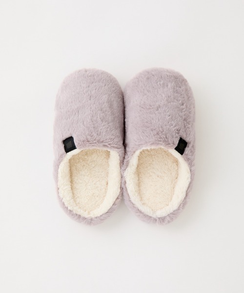 COLONY 2139(コロニートゥーワンスリーナイン)の「フェイクファールームシューズ(ルームシューズ/スリッパ・レディース・チャコールグレー/ライトグレー/ピンクベージュ/サックスブルー・FREE)」の21枚目の写真