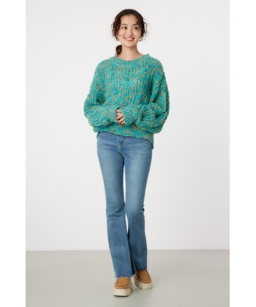 RODEO CROWNS WIDE BOWL(ロデオクラウンズワイドボウル)の「マルチカラーネップニット(ニット/セーター・レディース・イエロー系その他/ブルー系その他/ピンク系その他・FREE)」の10枚目の写真