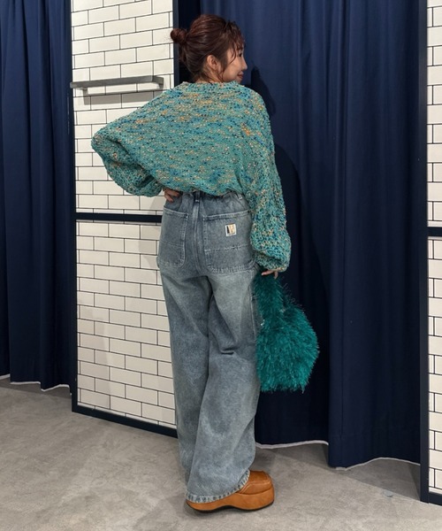 RODEO CROWNS WIDE BOWL(ロデオクラウンズワイドボウル)の「マルチカラーネップニット(ニット/セーター・レディース・イエロー系その他/ブルー系その他/ピンク系その他・FREE)」の5枚目の写真