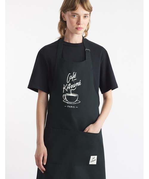 メゾンキツネ CAFE KITSUNE エプロン ブラック メゾンキツネ CAFE KITSUNE エプロン ブラック (MAISON KITSUNE