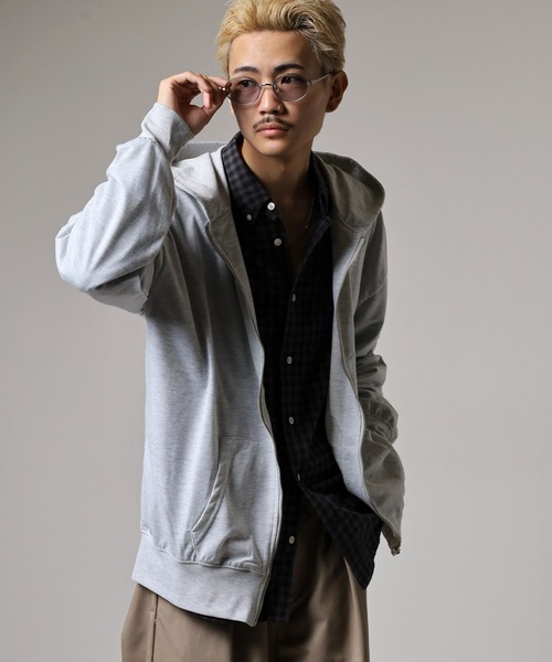 FUNALIVE(ファンアライブ)の「Relaxed fit full zip hoodie / リラックスフィット フルジップパーカー unisex(パーカー・メンズ・杢グレー/ヘザーチャコール/オートミール/ネイビー/ブラック・M/L/XL)」の4枚目の写真