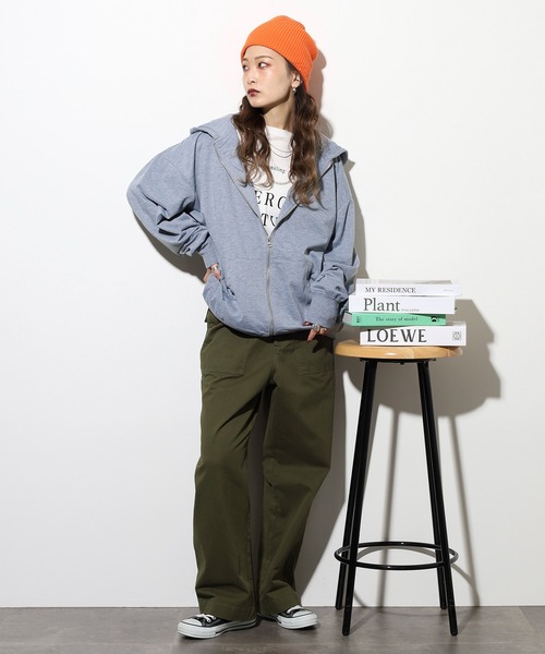 FUNALIVE(ファンアライブ)の「Relaxed fit full zip hoodie / リラックスフィット フルジップパーカー unisex(パーカー・メンズ・杢グレー/ヘザーチャコール/オートミール/ネイビー/ブラック・M/L/XL)」の21枚目の写真