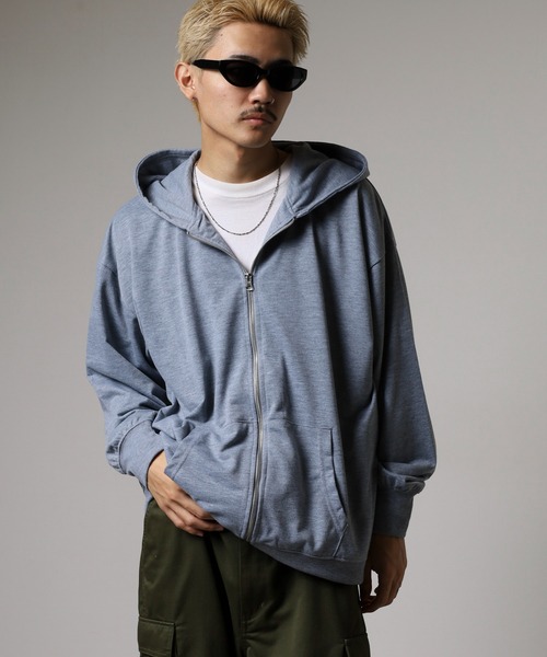 FUNALIVE(ファンアライブ)の「Relaxed fit full zip hoodie / リラックスフィット フルジップパーカー unisex(パーカー・メンズ・杢グレー/ヘザーチャコール/オートミール/ネイビー/ブラック・M/L/XL)」の22枚目の写真