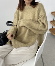 CAPRICIEUX LE'MAGE | サイドスリットシャギープルオーバー(ニット/セーター)