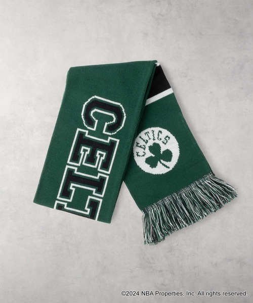 NBA（エヌビーエー）の「【NBA】チームカラーニットマフラー（マフラー・メンズ・ブラック/ブルー/パープル/グリーン・フリー）」の3枚目の写真