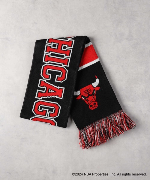 NBA（エヌビーエー）の「【NBA】チームカラーニットマフラー（マフラー・メンズ・ブラック/ブルー/パープル/グリーン・フリー）」の2枚目の写真