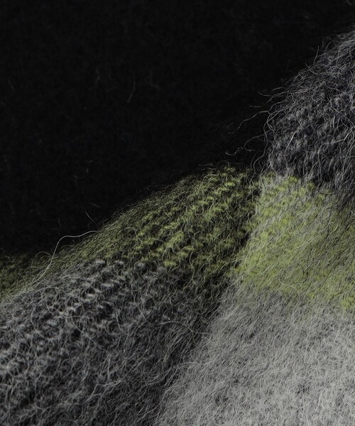 coen（コーエン）の「ワンポイント刺繍ウールチェックマフラー（マフラー・メンズ・グレー/ライトブルー/オレンジ・FREE）」の6枚目の写真