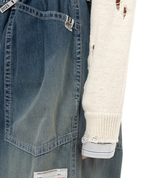 Maison MIHARA YASUHIRO(メゾンミハラヤスヒロ)の「Shirt Layered Crop Knit Sweater(ニット/セーター・レディース・ブラック/ホワイト・38/36)」の9枚目の写真