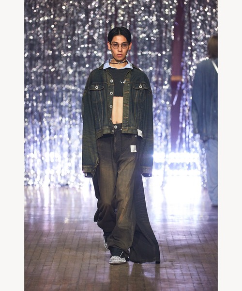 Maison MIHARA YASUHIRO(メゾンミハラヤスヒロ)の「Shirt Layered Crop Knit Sweater(ニット/セーター・レディース・ブラック/ホワイト・38/36)」の20枚目の写真