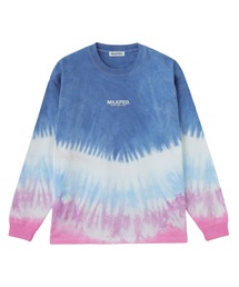 TIE DYED JAGGED PATTERN L/S TEE