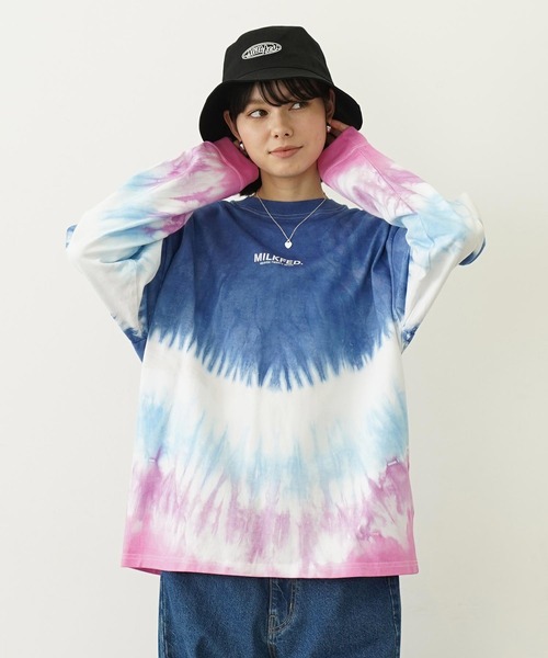 MILKFED.(ミルクフェド)の「TIE DYED JAGGED PATTERN L/S TEE(Tシャツ/カットソー・レディース・ホワイト/ネイビー・S/M)」の22枚目の写真