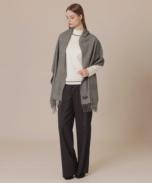 セール】ロゴ刺繍カシミヤストール（マフラー）｜MACKINTOSH LONDON