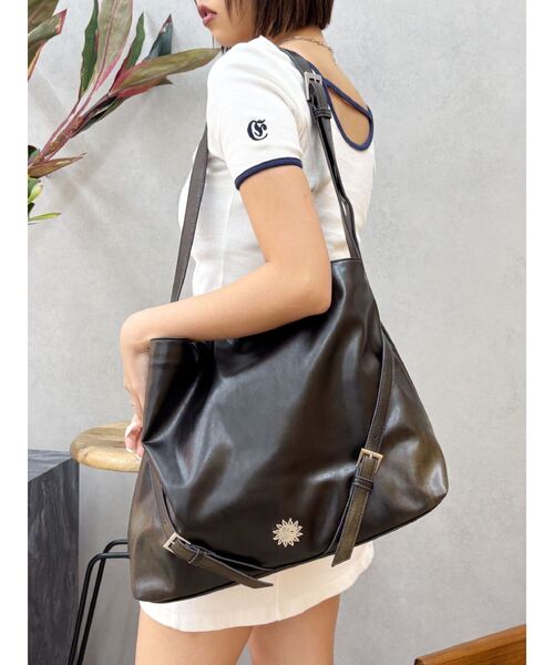 EVRIS（エヴリス）の「スリムベルトトートBAG（トートバッグ・レディース・ホワイト/ブラック/ブラウン・FREE）」の8枚目の写真