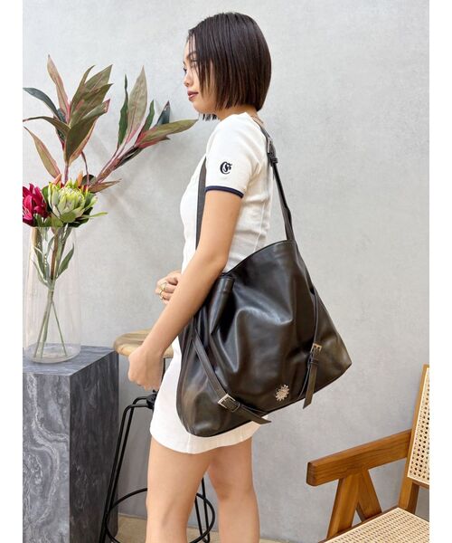 EVRIS（エヴリス）の「スリムベルトトートBAG（トートバッグ・レディース・ホワイト/ブラック/ブラウン・FREE）」の9枚目の写真