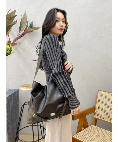 EVRIS（エヴリス）の「スリムベルトトートBAG（トートバッグ・レディース・ホワイト/ブラック/ブラウン・FREE）」の15枚目の写真