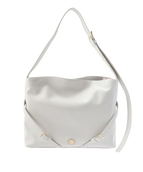 EVRIS（エヴリス）の「スリムベルトトートBAG（トートバッグ・レディース・ホワイト/ブラック/ブラウン・FREE）」の5枚目の写真