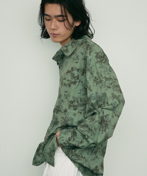 フラワーパターン 長袖シャツ フラワーパターン 長袖シャツ
