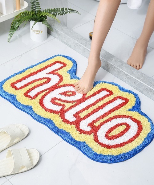 MGV（エムジーヴィー）の「"hello"ラグ（ラグ/マット・メンズ・イエロー・FREE）」の3枚目の写真