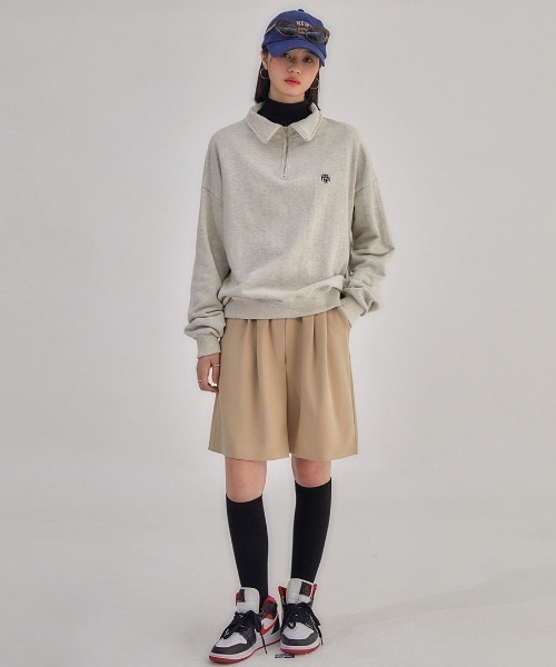 トレーナー スウェット A'GEM/9 × .kom 「muah muah/ムーアムーア」 LOGO POINT NAPPING ZIPUP MTM/ A'GEM/9 × .kom 『muah muah/ムーアムーア』 LOGO POINT NAPPING