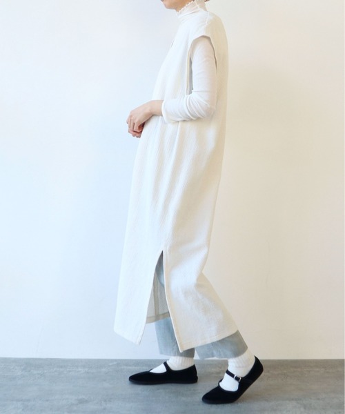 yuni(ユニ )の「○Raw コットンポリエステル ジャンパースカート yuni(ユニ )の「○Raw コットンポリエステル ジャンパースカート