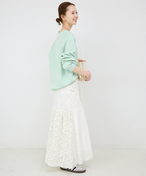 SLOBE IENA（スローブイエナ）の「パッチワークレーススカート