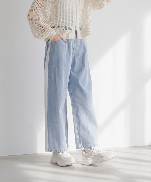 GLOBAL WORK（グローバルワーク）の「GOODデニムワイドアソート/147408（デニムパンツ・キッズ・ブラック系1/ブルー系4/ブルー系5/ブルー系2/ブラック系2/ブルー系1/ブラック系3/ブルー系3/ブルー系6/ブラック系4/ブルー系7/アイボリー/ブラック系9/ブルー系・130cm/140cm/150cm/160cm）」の9枚目の写真