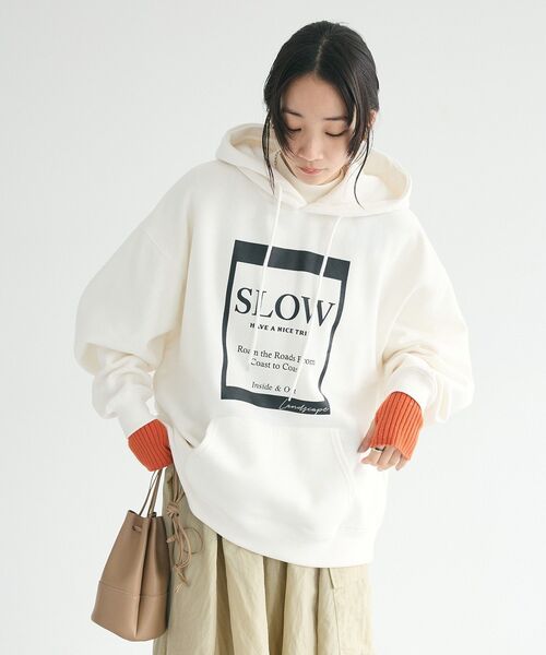 CRAFT STANDARD BOUTIQUE（クラフトスタンダードブティック）の「【ユニセックス】裏起毛パーカー（パーカー・レディース・ブラック/アイボリー/グレイッシュベージュ/ネイビー・M/L/XL）」の11枚目の写真