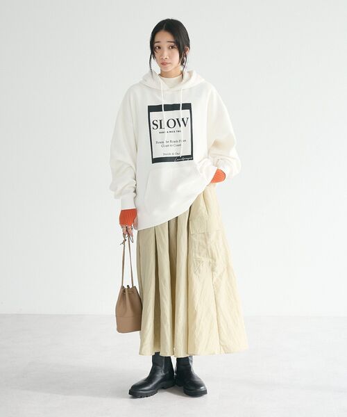 CRAFT STANDARD BOUTIQUE（クラフトスタンダードブティック）の「【ユニセックス】裏起毛パーカー（パーカー・レディース・ブラック/アイボリー/グレイッシュベージュ/ネイビー・M/L/XL）」の13枚目の写真
