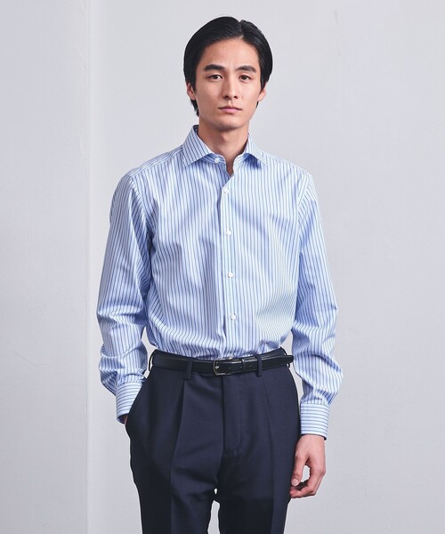 UNITED ARROWS（ユナイテッドアローズ）の「イージーケア AG オルタネイト ストライプ セミワイドカラーシャツ -抗菌防臭-（ビジネスシャツ・メンズ・ライトブルー・37cm/38cm/39cm/40cm/41cm/42cm/36cm）」の12枚目の写真