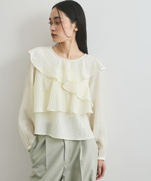 VIS | 【洗える】ラッフルカラーブラウス(シャツ/ブラウス)