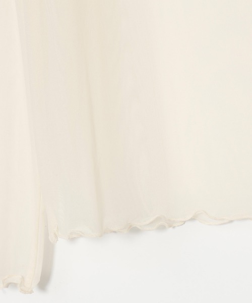 カヤ(カヤ)の「【カヤ】春まけて シアーインナートップス(Tシャツ/カットソー・レディース・ピンク/ライトブルー/キナリ/ライトパープル/スミクロ・FREE)」の14枚目の写真