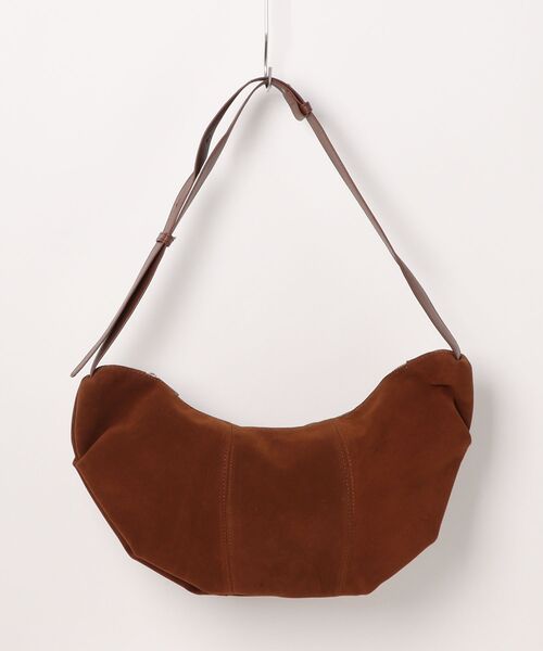 an meets zakka スエード合成皮革コンビ切替ショルダーバッグ / バナナ バック カバン 鞄 レディース メンズ ユニセックス スウェード（ショルダーバッグ）｜ankoROCK（アンコロック）